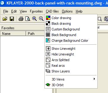 CAD files menu CAD files menu