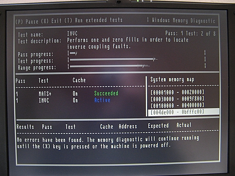 Windiag screen