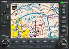 Flight Simulator 2004 - GPS display showing map of Canberra