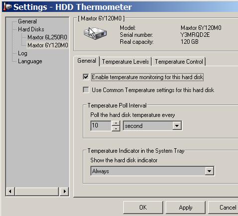 HDD settings